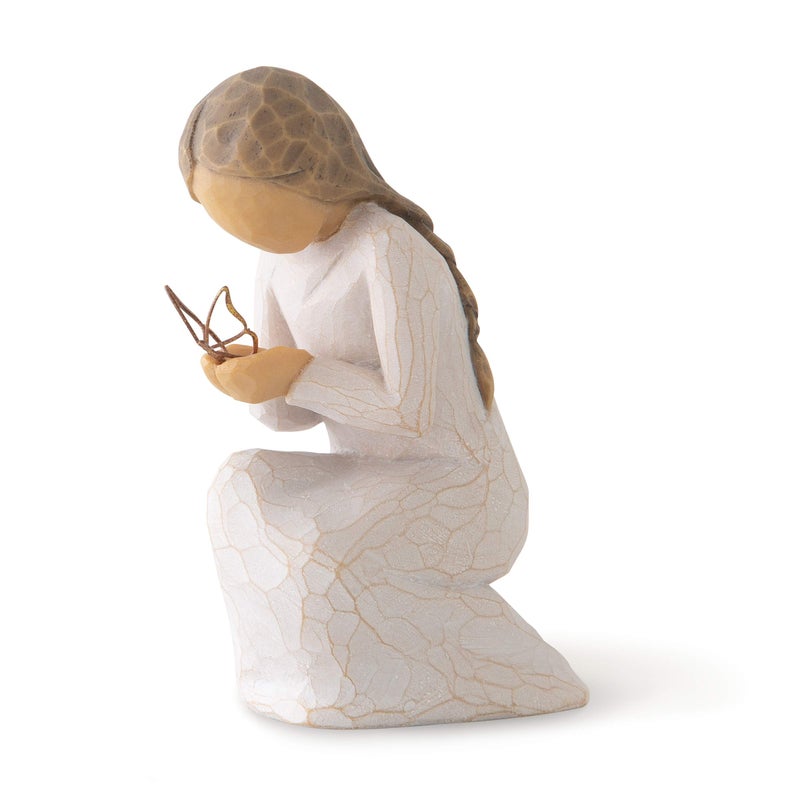 Willow Tree Quiet Wonder, May Quiet Wonders Bring You Hope, Best Wishes Gift for Graduate, Encouragement, or Butterfly and Nature Lovers, Sculpted Hand-Painted Figure - Image 1
